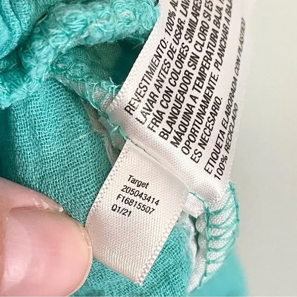 Cat & Jack Girls Cotton Elastic Drawcord Waist Pockets Pull-On Shorts‎ Teal 4T